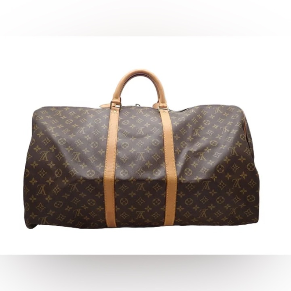 Authentic Louis Vuitton keepall 60 monogram travel duffle bag unisex - Picture 2 of 12